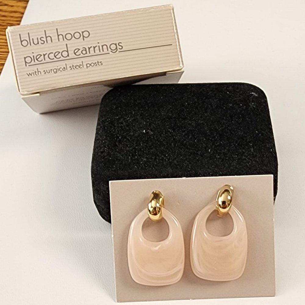 Avon Blush Hoop Pierced Earrings